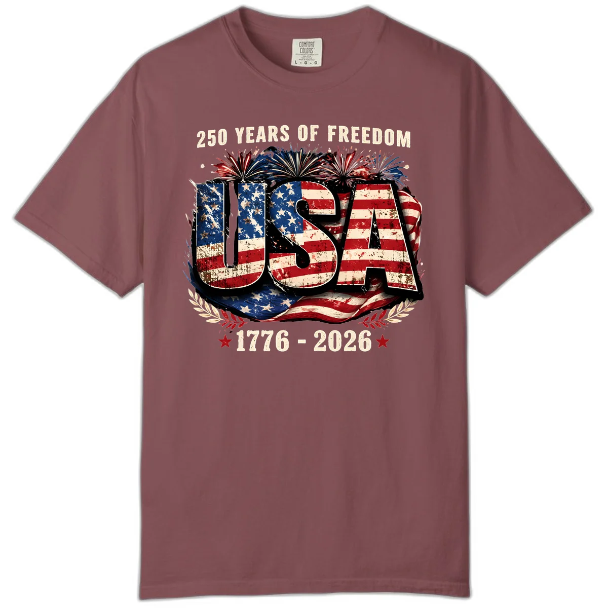 America's 250 Years of Freedom Celebration Comfort Color in Brick