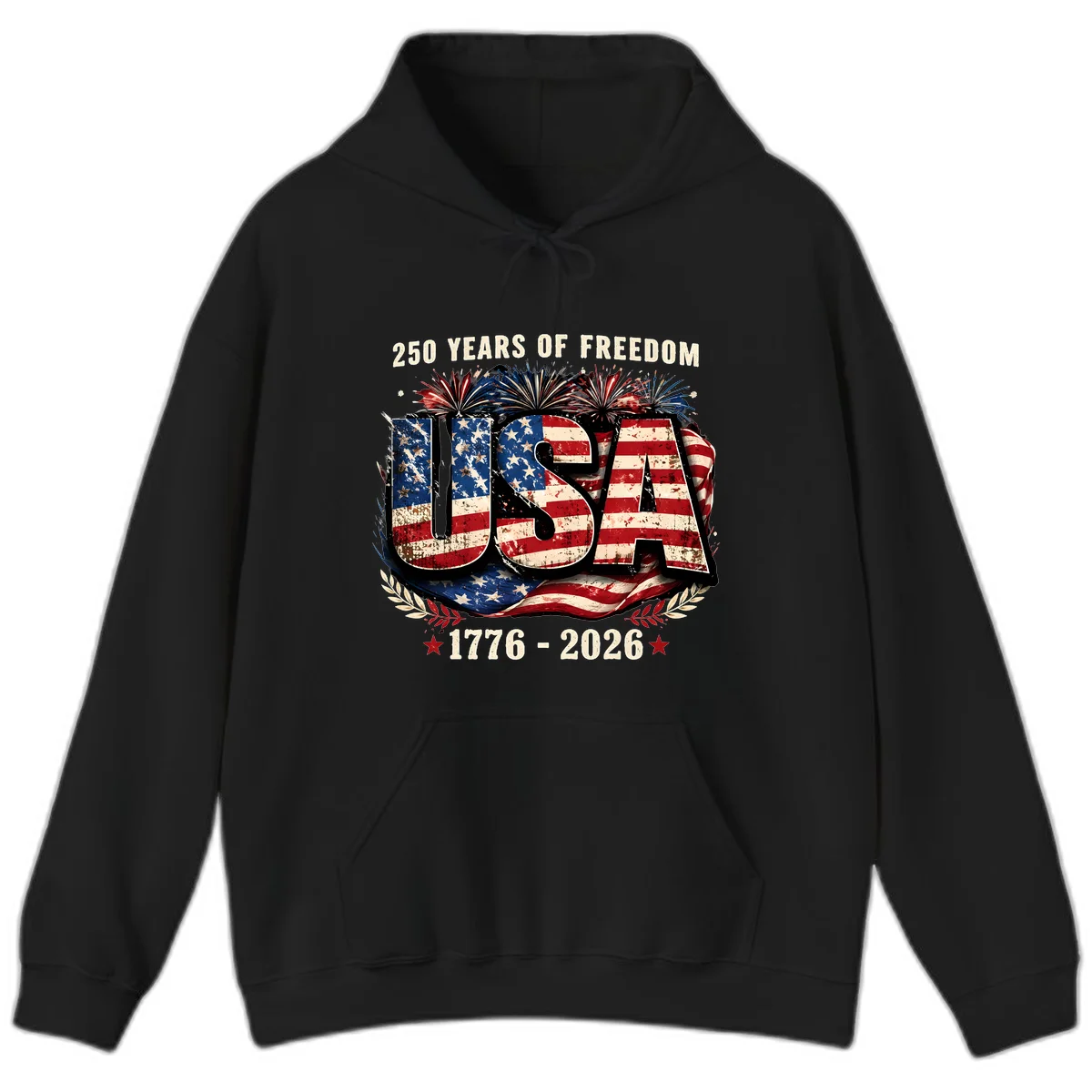 America's 250 Years of Freedom Celebration Hoodie in Black