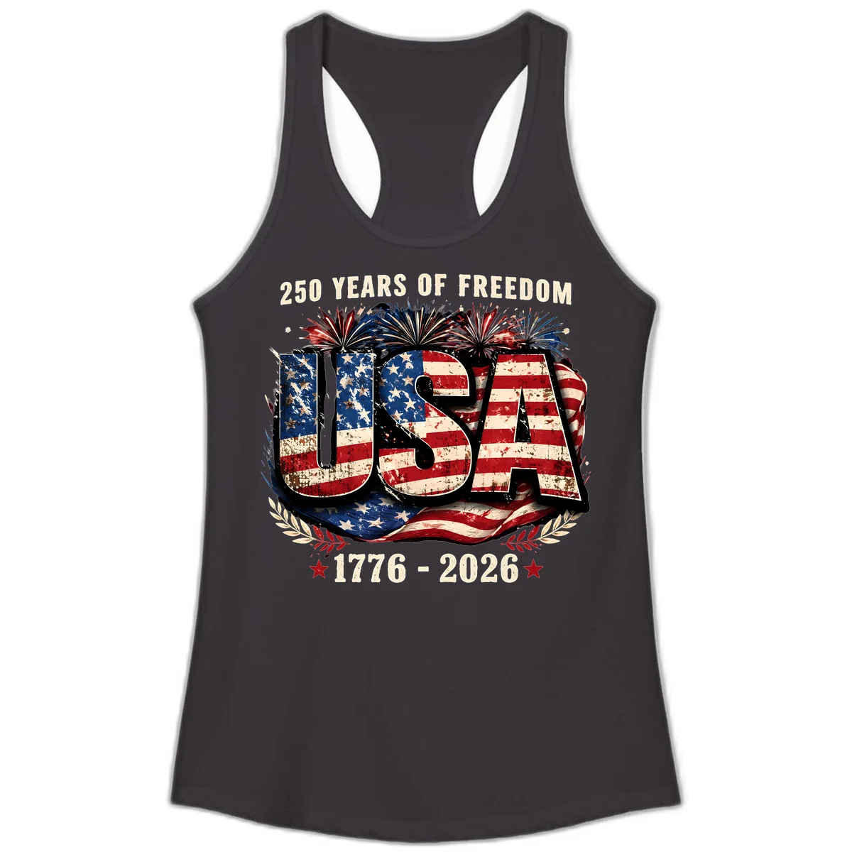 America's 250 Years of Freedom Celebration Ladies Tank in Black