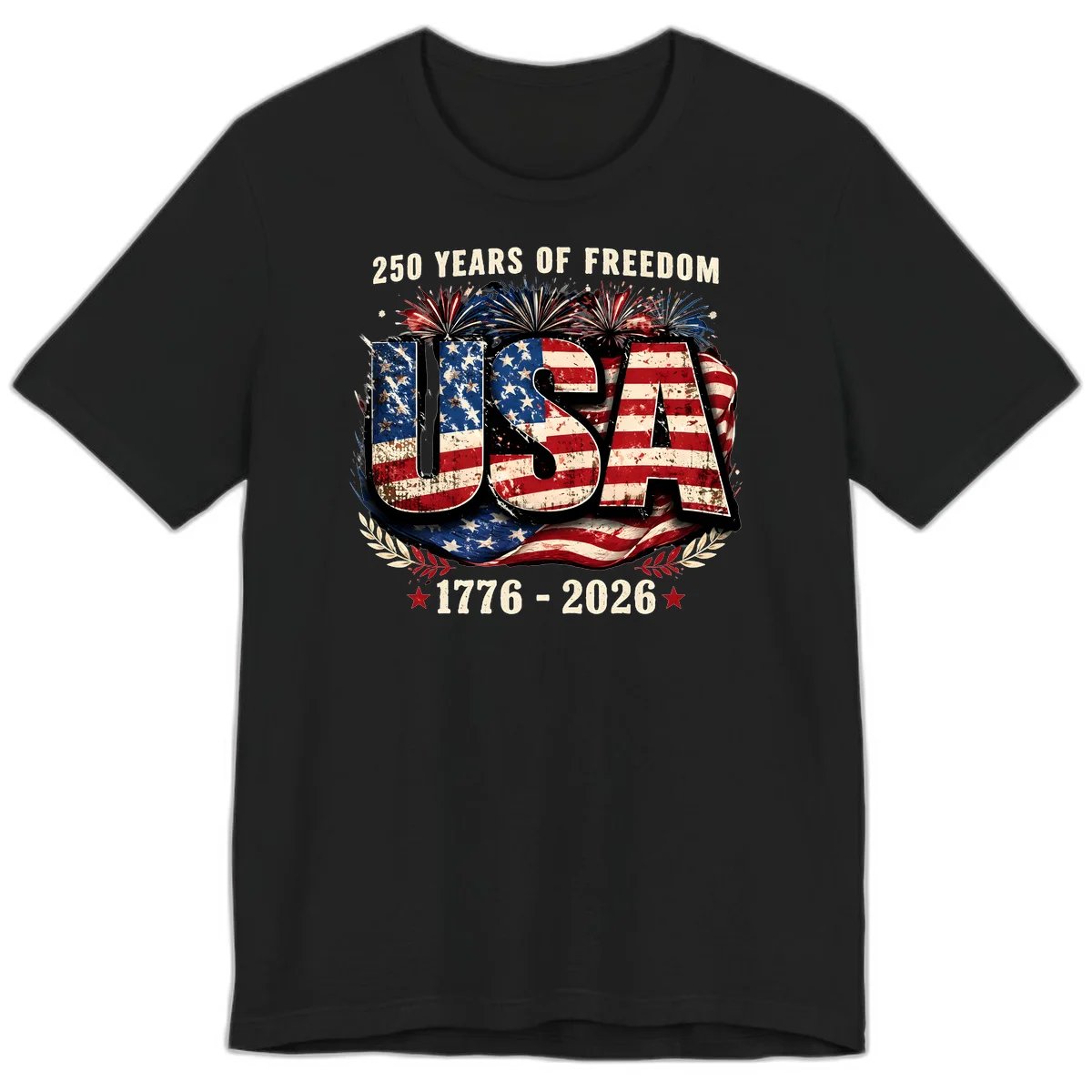America's 250 Years of Freedom Celebration Premium T-Shirt in Black