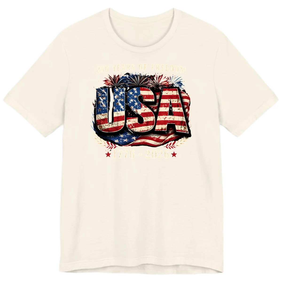 America's 250 Years of Freedom Celebration Premium T-Shirt in Natural