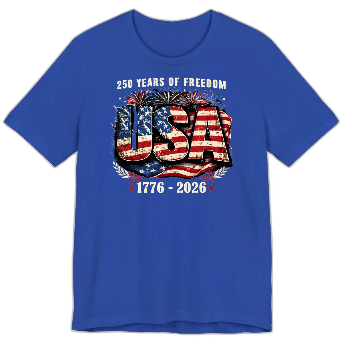 America's 250 Years of Freedom Celebration Premium T-Shirt in True Royal