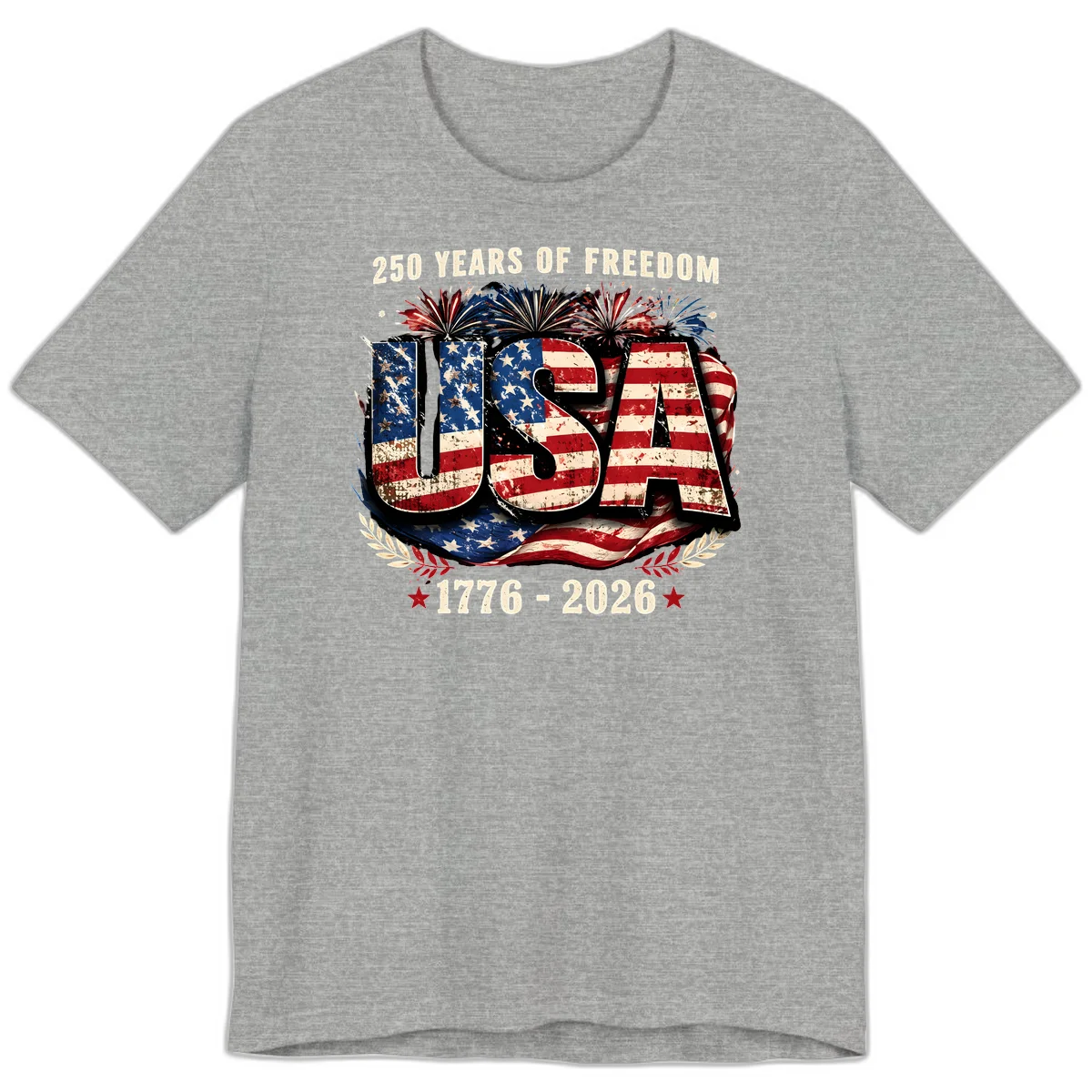 America's 250 Years of Freedom Celebration Premium T-Shirt in Athletic Heather