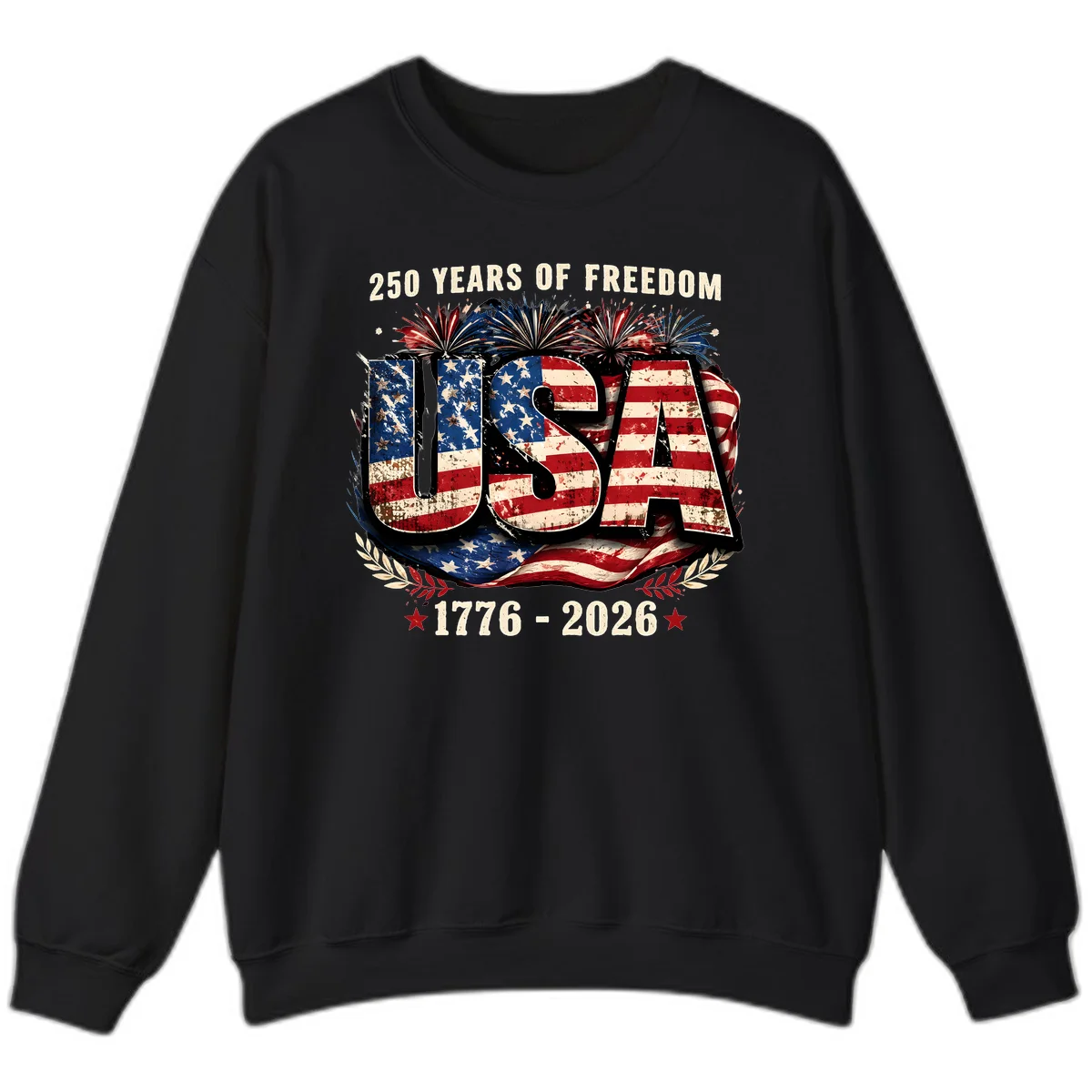 America's 250 Years of Freedom Celebration Sweatshirt in Black