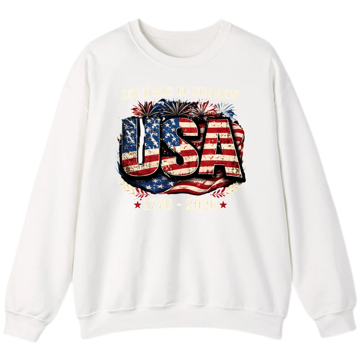 America's 250 Years of Freedom Celebration Sweatshirt in White