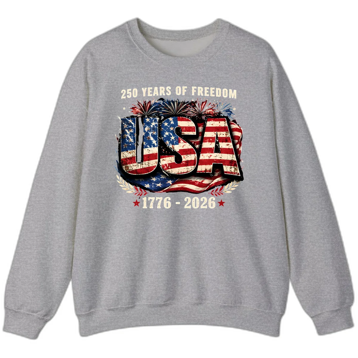 America's 250 Years of Freedom Celebration Sweatshirt in Sport Grey