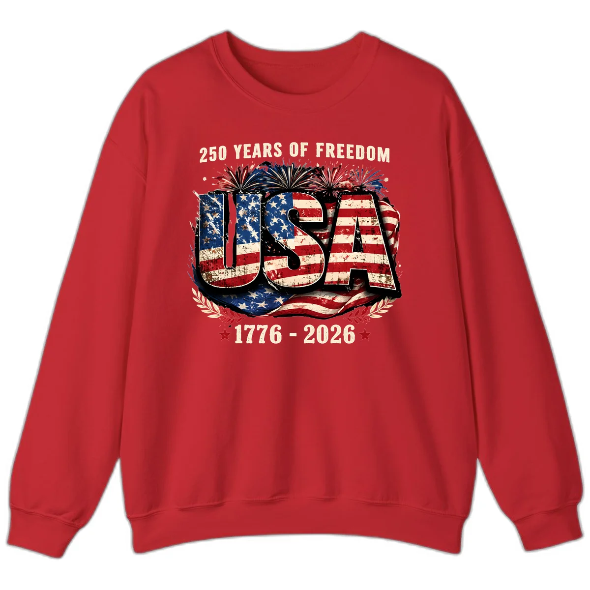 America's 250 Years of Freedom Celebration Sweatshirt in Red