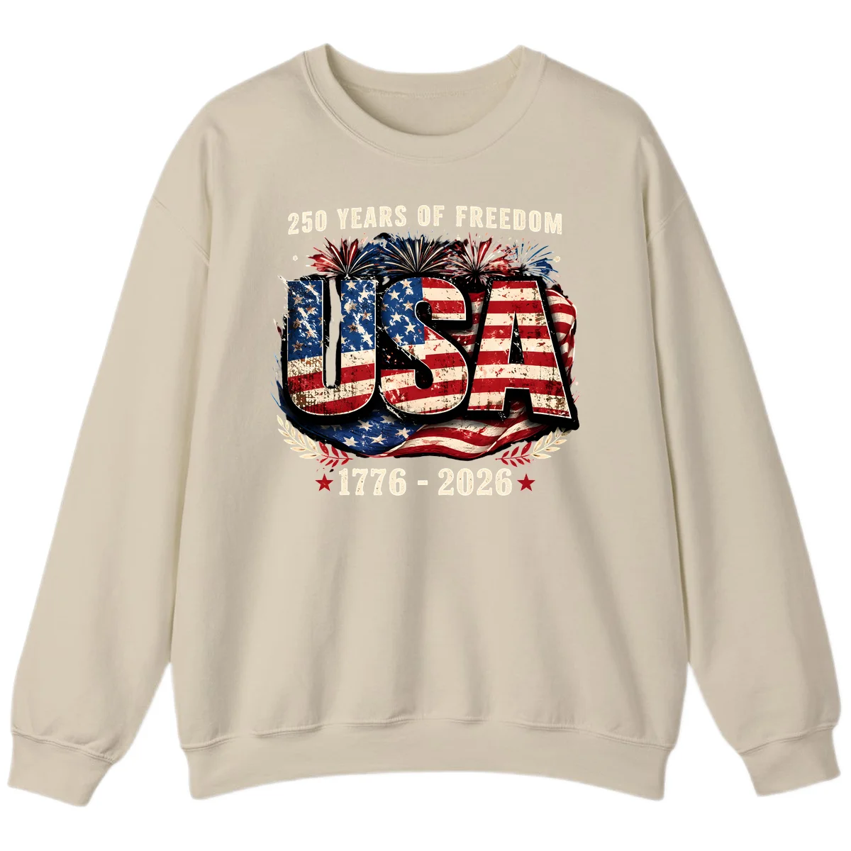 America's 250 Years of Freedom Celebration Sweatshirt in Sand