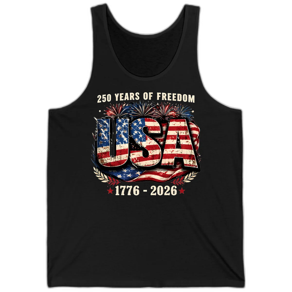 America's 250 Years of Freedom Celebration Tank in Black