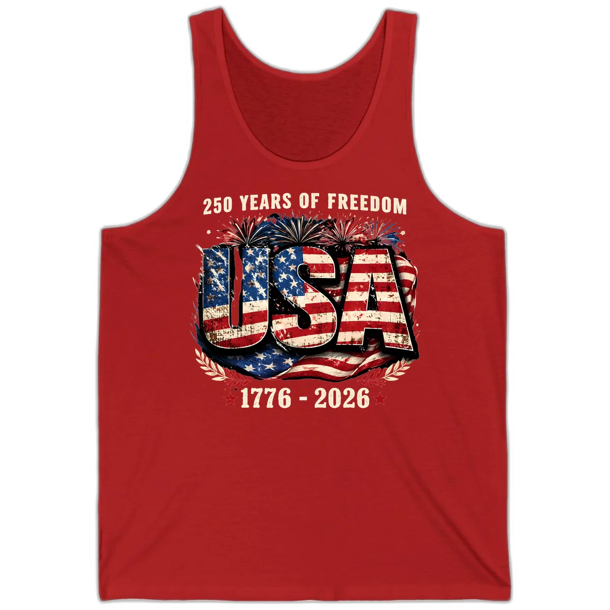 America's 250 Years of Freedom Celebration Tank in Red