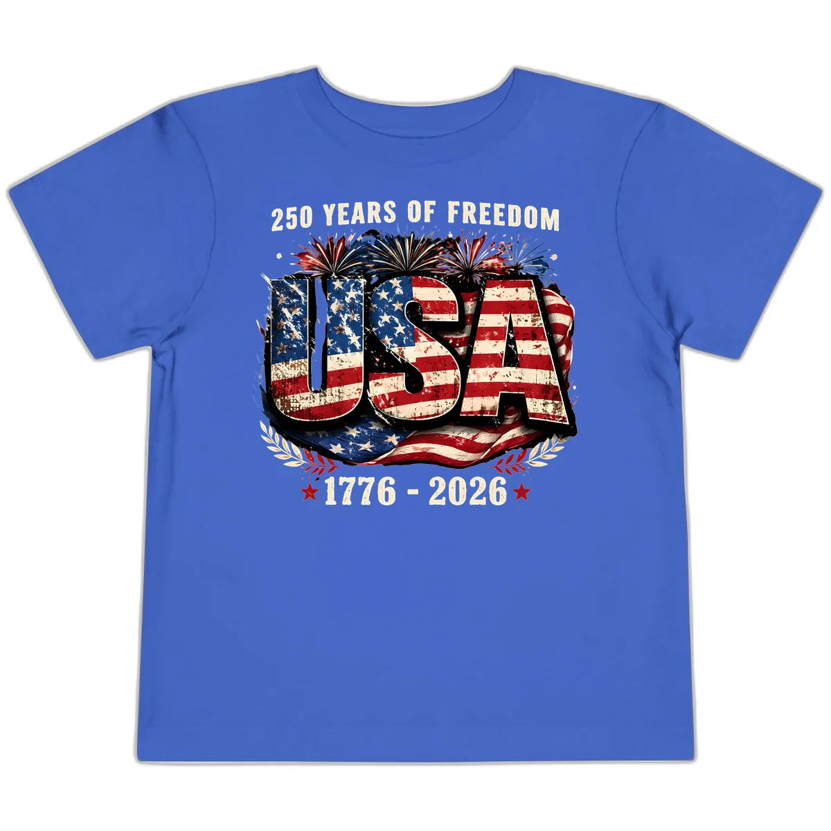America's 250 Years of Freedom Celebration Toddler T-Shirt in True Royal