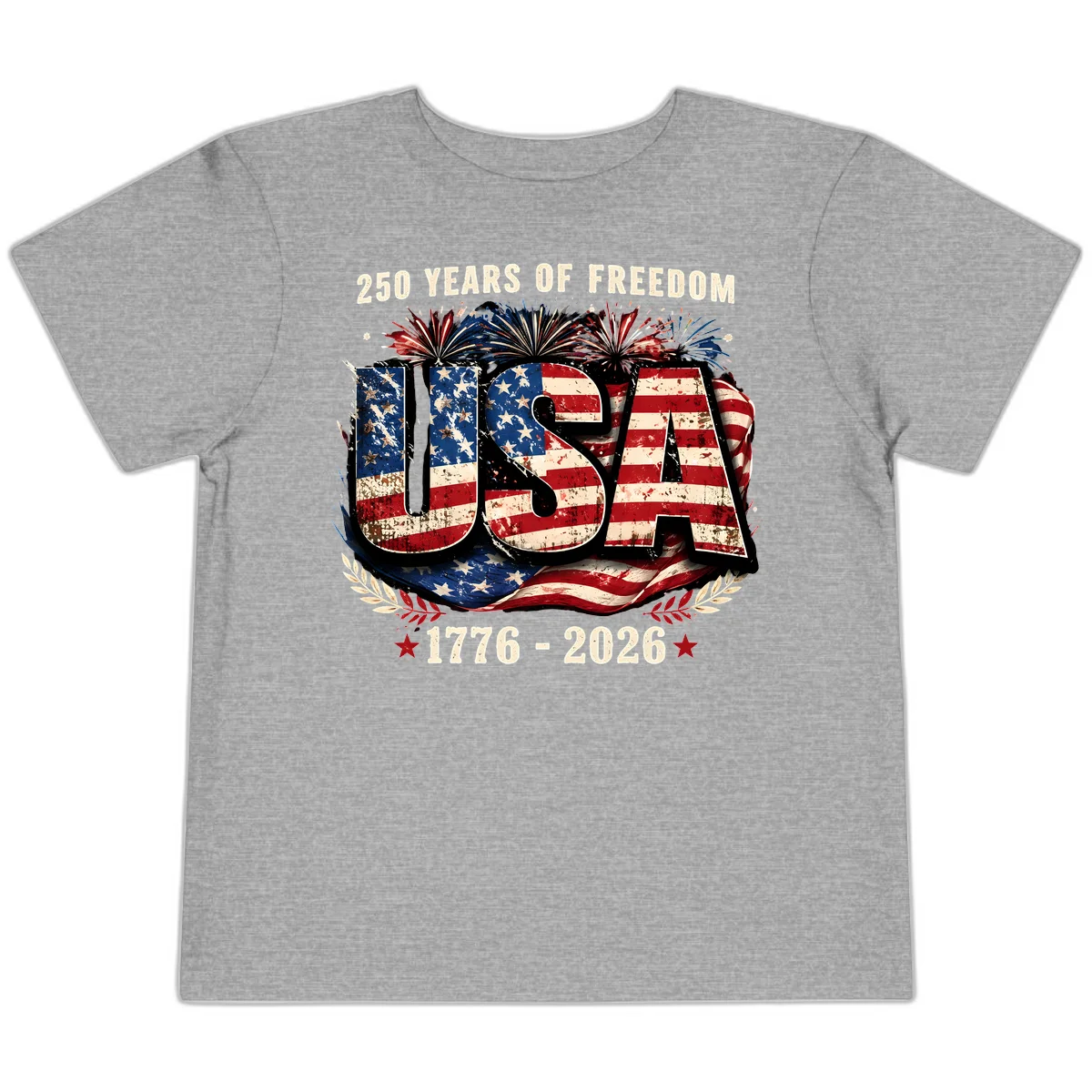 America's 250 Years of Freedom Celebration Toddler T-Shirt in Athletic Heather