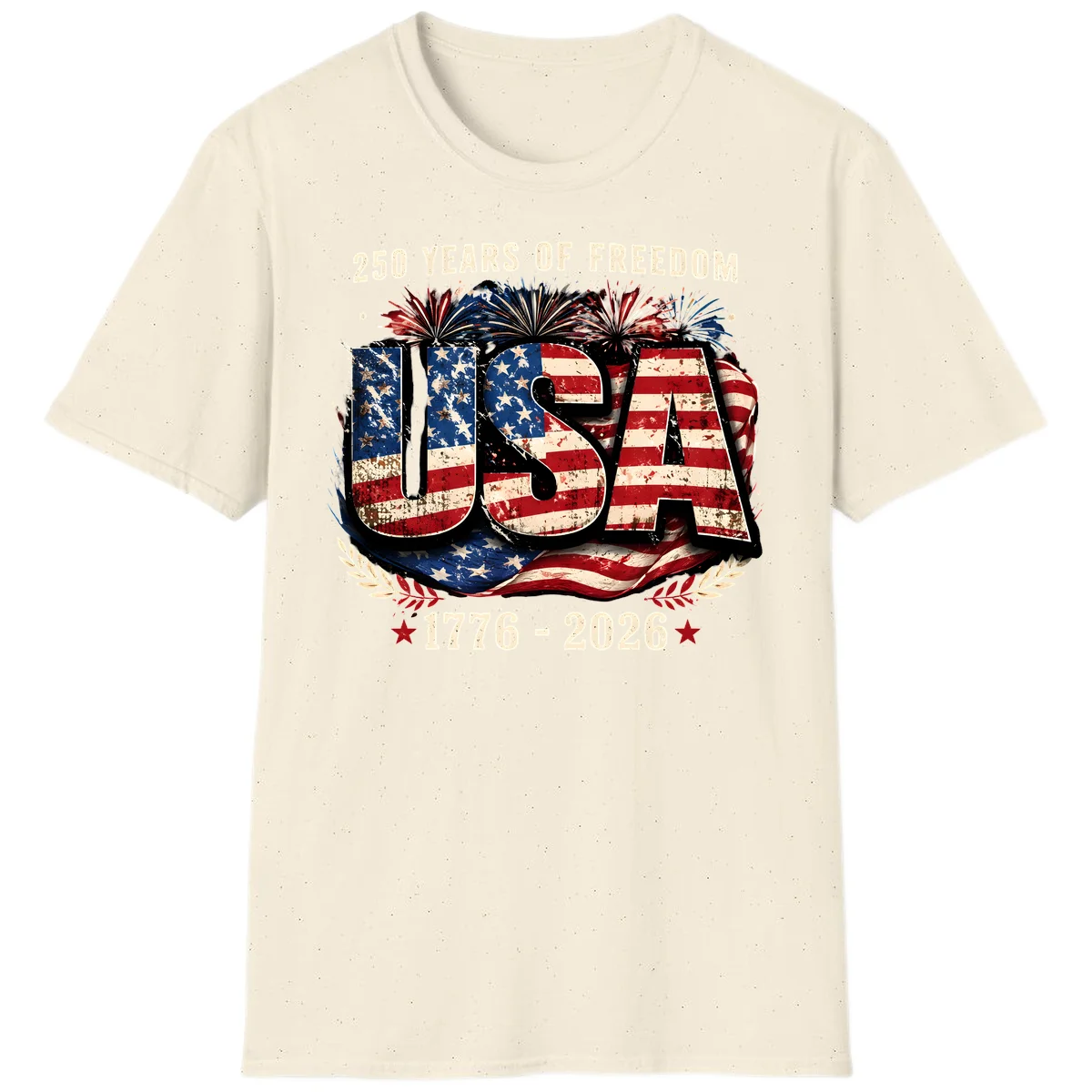America's 250 Years of Freedom Celebration T-Shirt in Natural