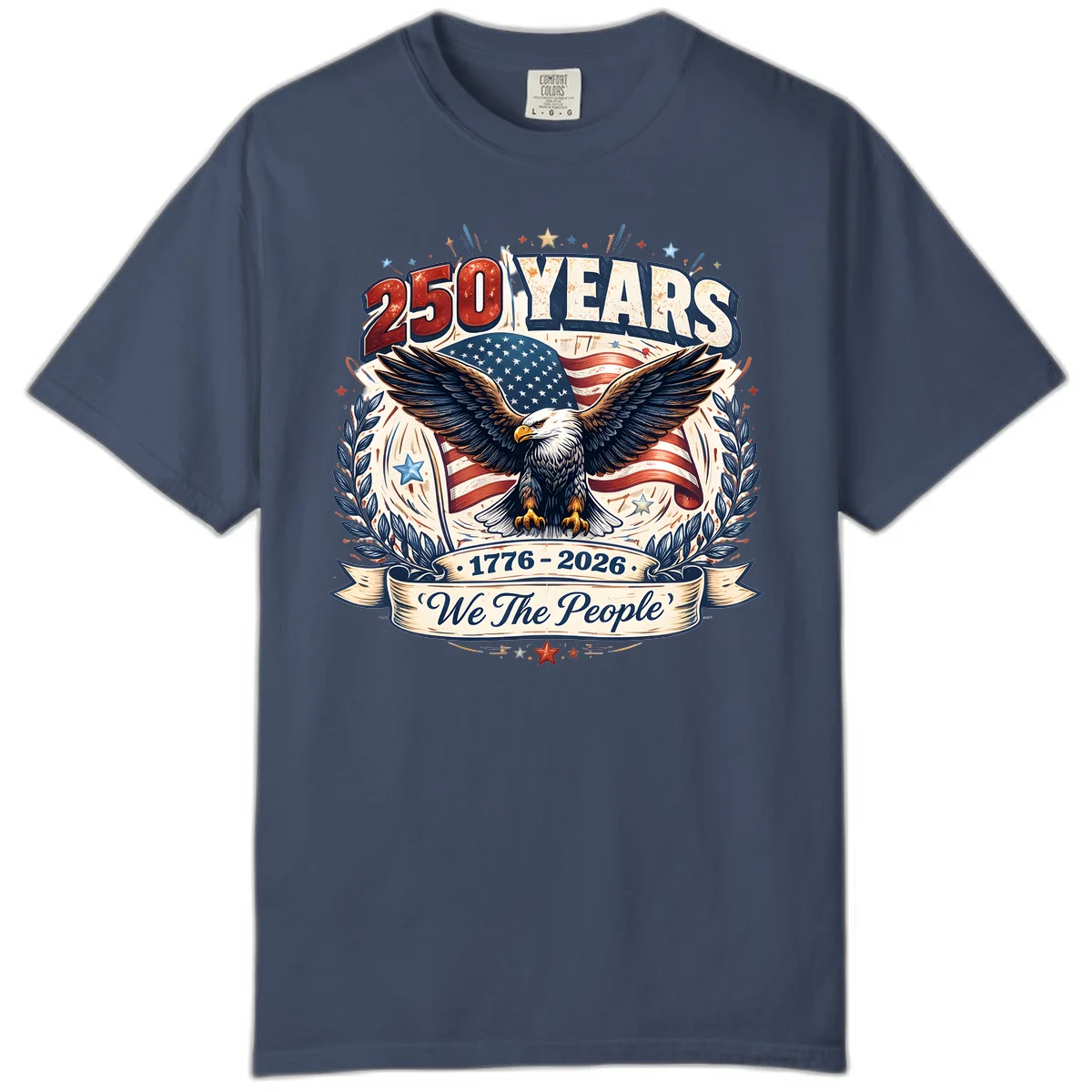 America 250 Years We The People Celebration Comfort Color in Midnight