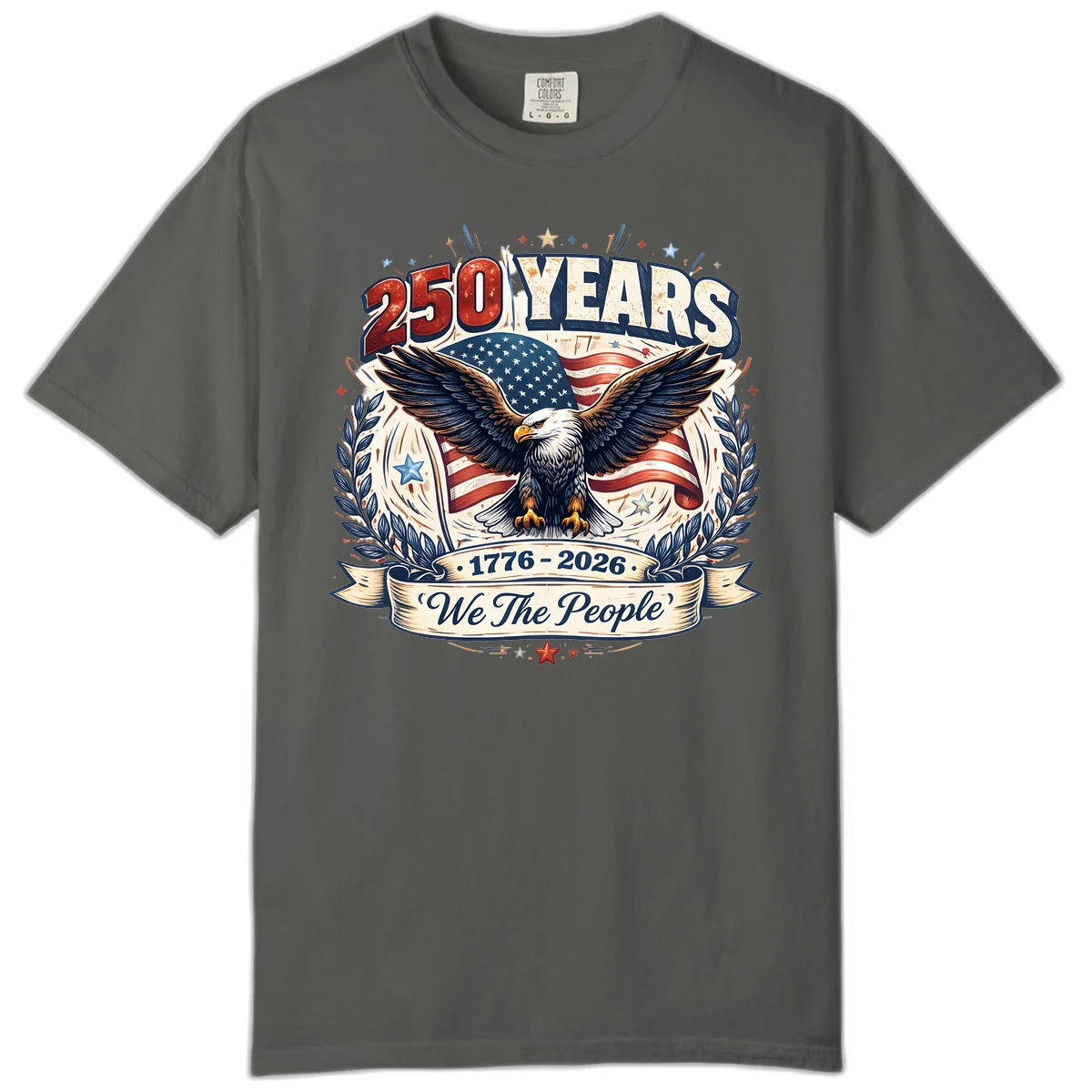 America 250 Years We The People Celebration Comfort Color in Pepper