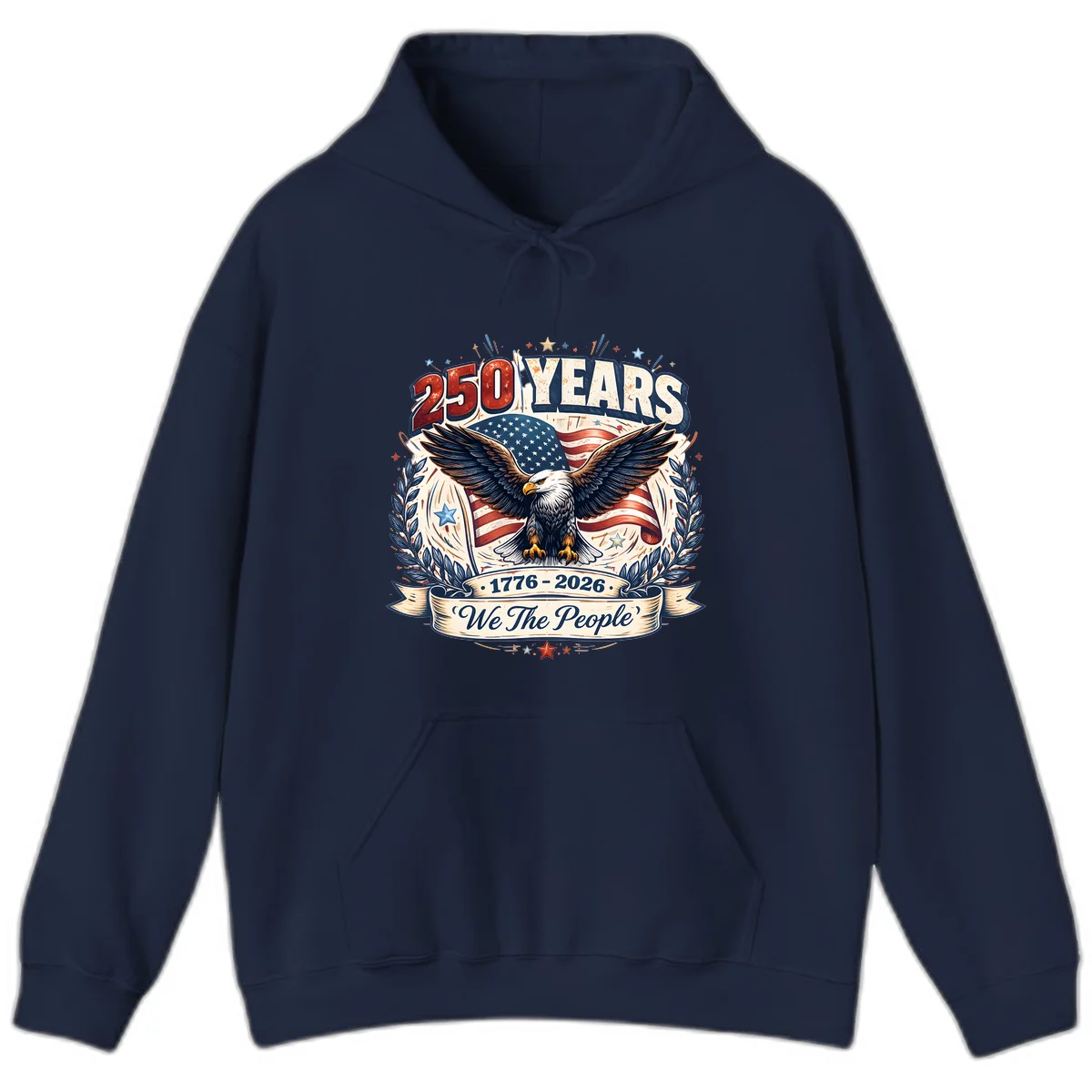 America 250 Years We The People Celebration Hoodie in Navy