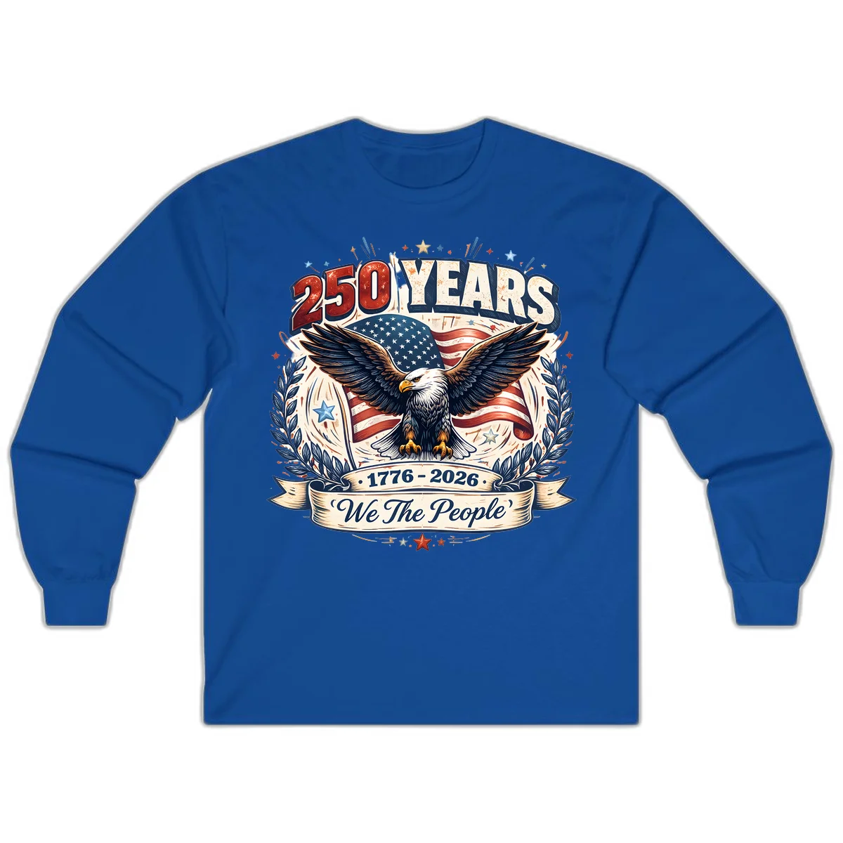 America 250 Years We The People Celebration Long Sleeve in Royal