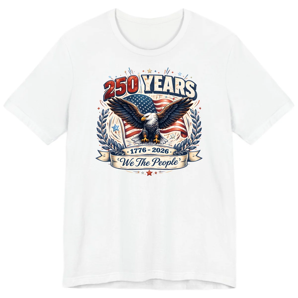 America 250 Years We The People Celebration Premium T-Shirt in White