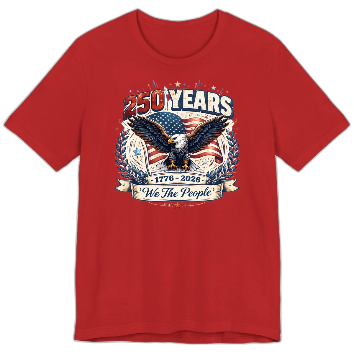 America 250 Years We The People Celebration Premium T-Shirt in Red