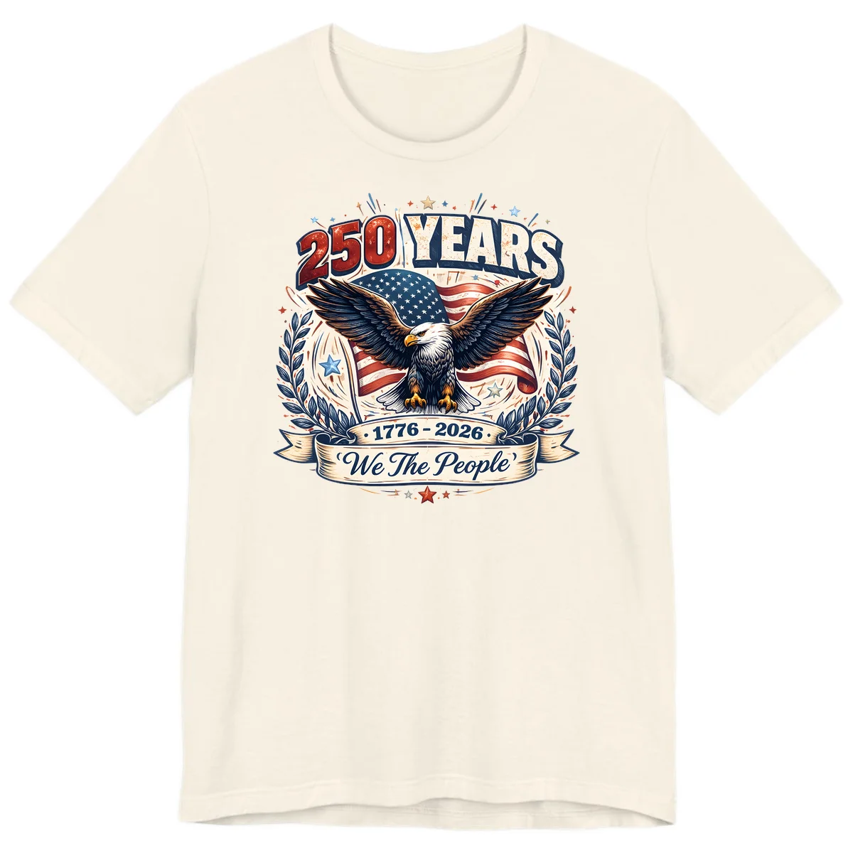 America 250 Years We The People Celebration Premium T-Shirt in Natural