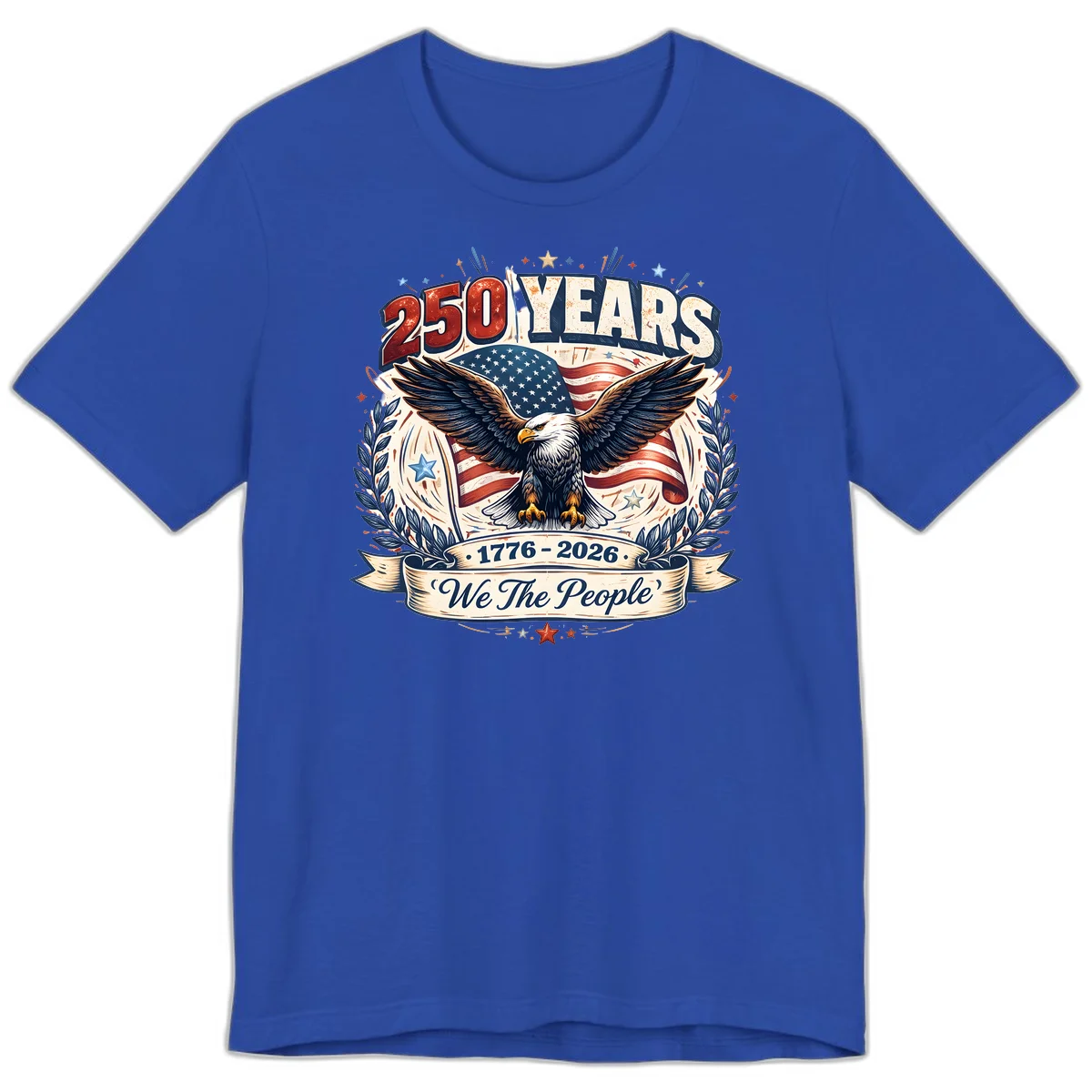 America 250 Years We The People Celebration Premium T-Shirt in True Royal