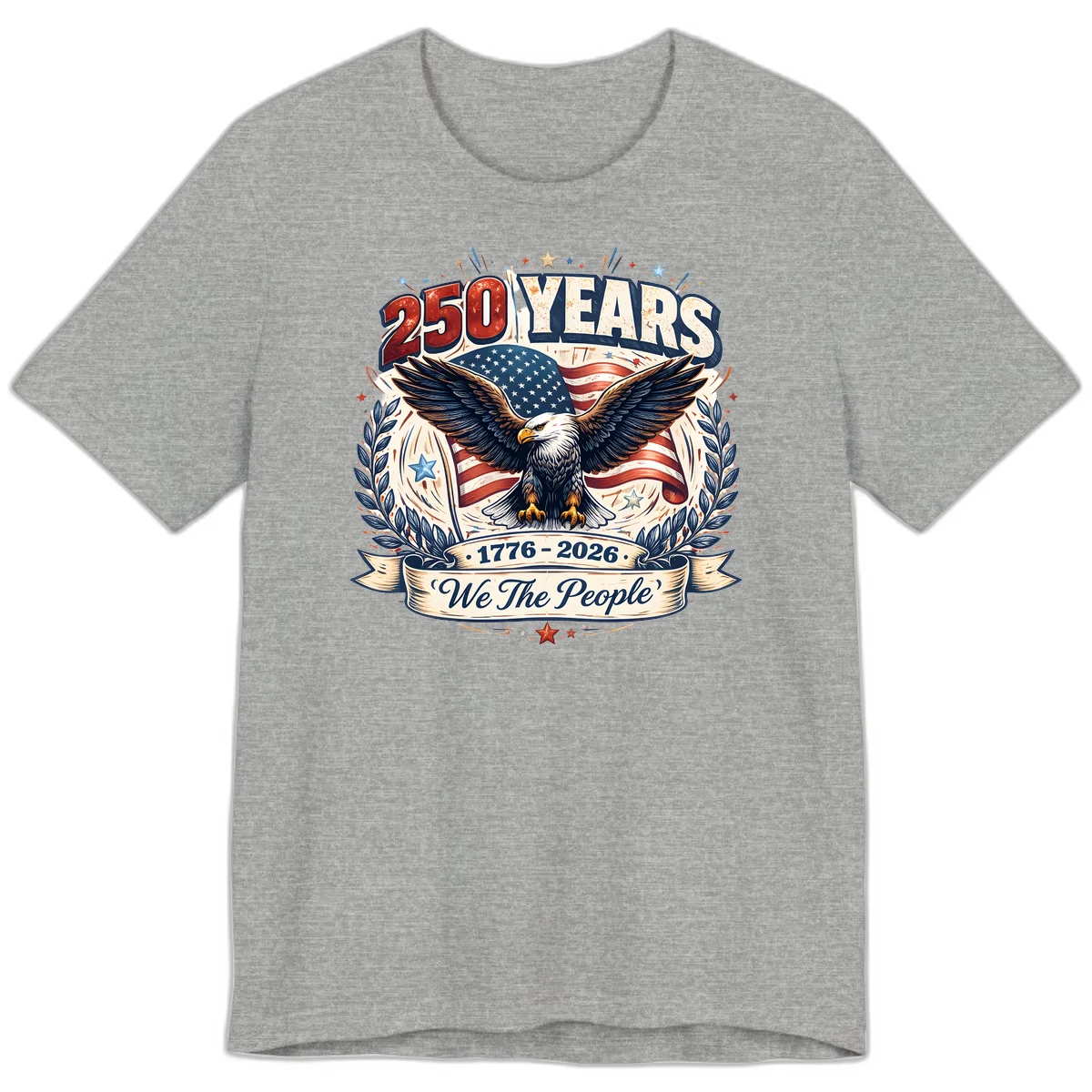 America 250 Years We The People Celebration Premium T-Shirt in Athletic Heather