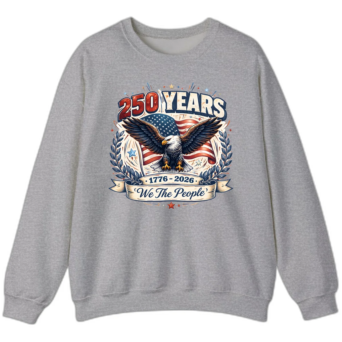 America 250 Years We The People Celebration Sweatshirt in Sport Grey