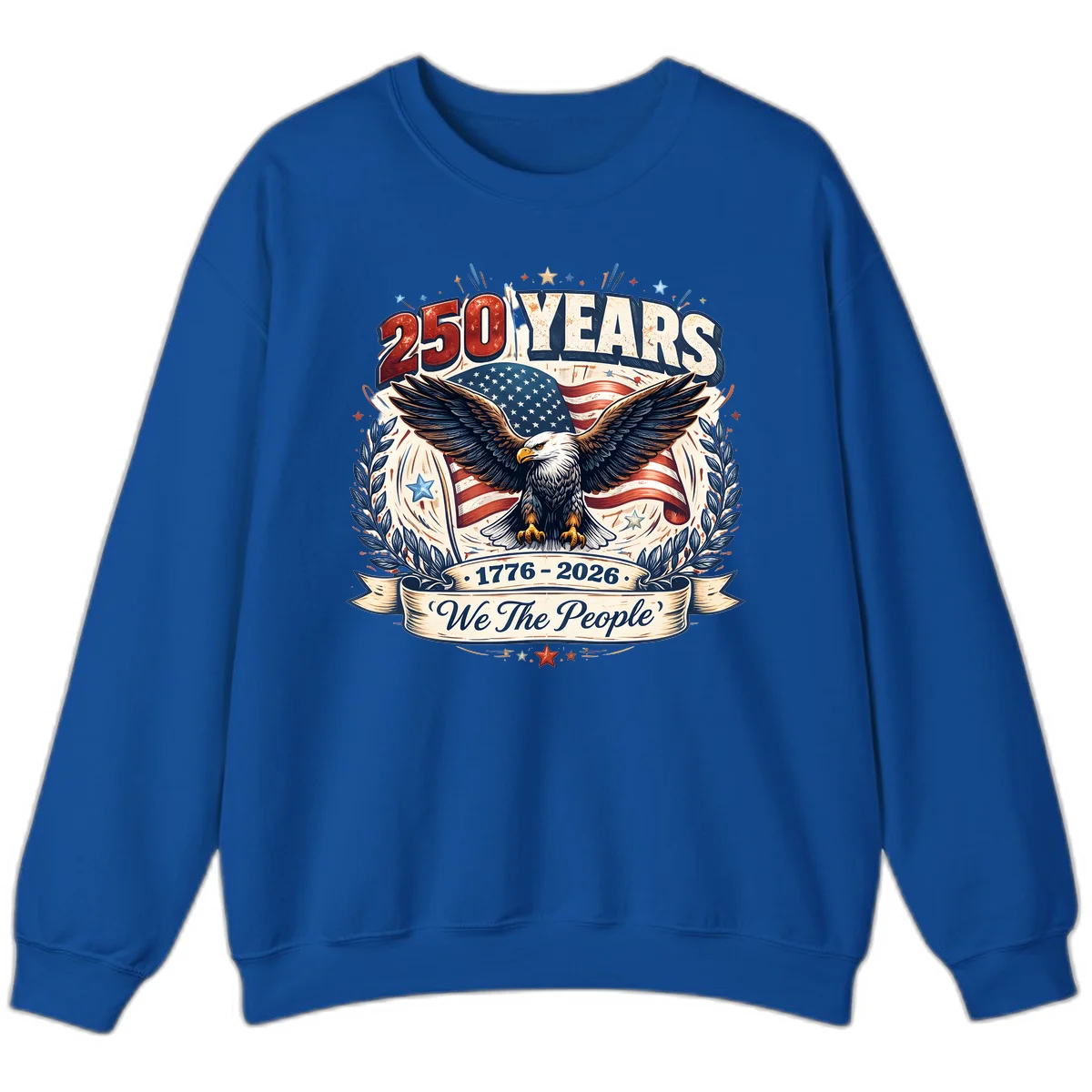 America 250 Years We The People Celebration Sweatshirt in Royal