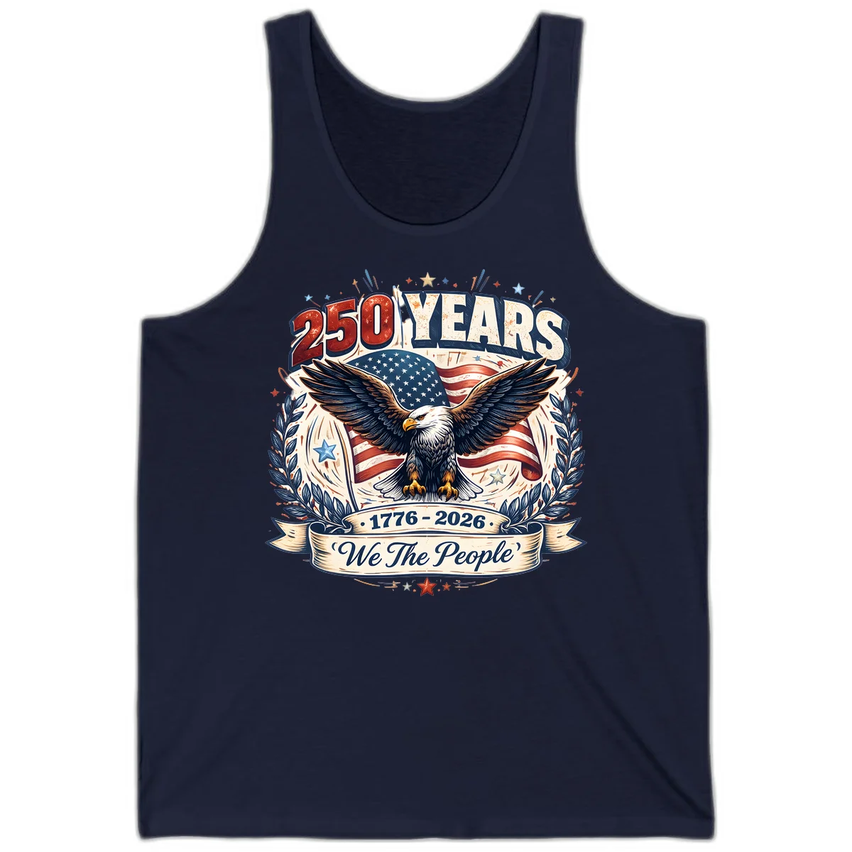 America 250 Years We The People Celebration Tank in Navy