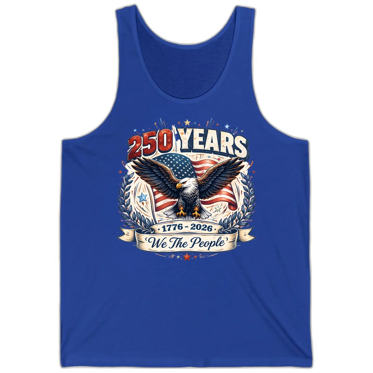 America 250 Years We The People Celebration Tank in True Royal