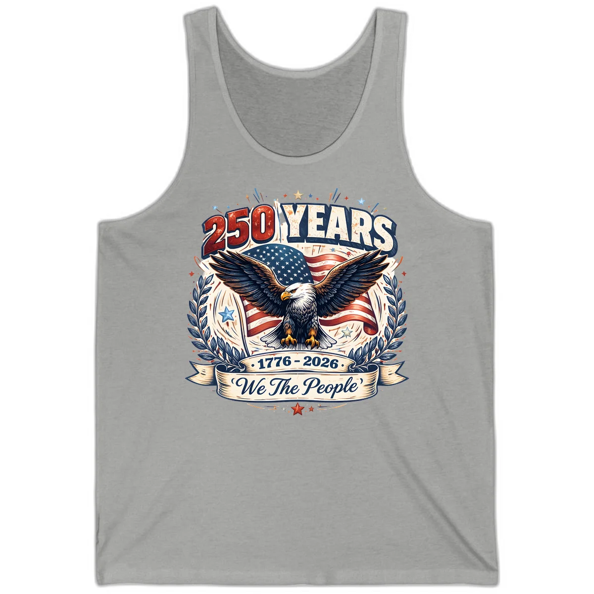 America 250 Years We The People Celebration Tank in Athletic Heather