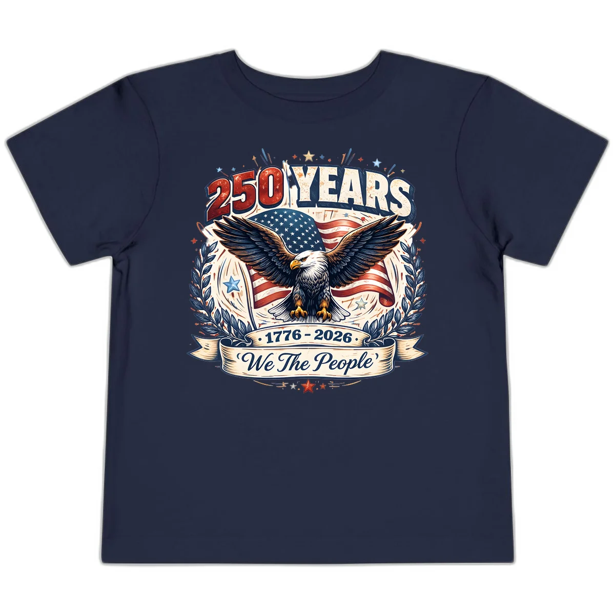 America 250 Years We The People Celebration Toddler T-Shirt in Navy