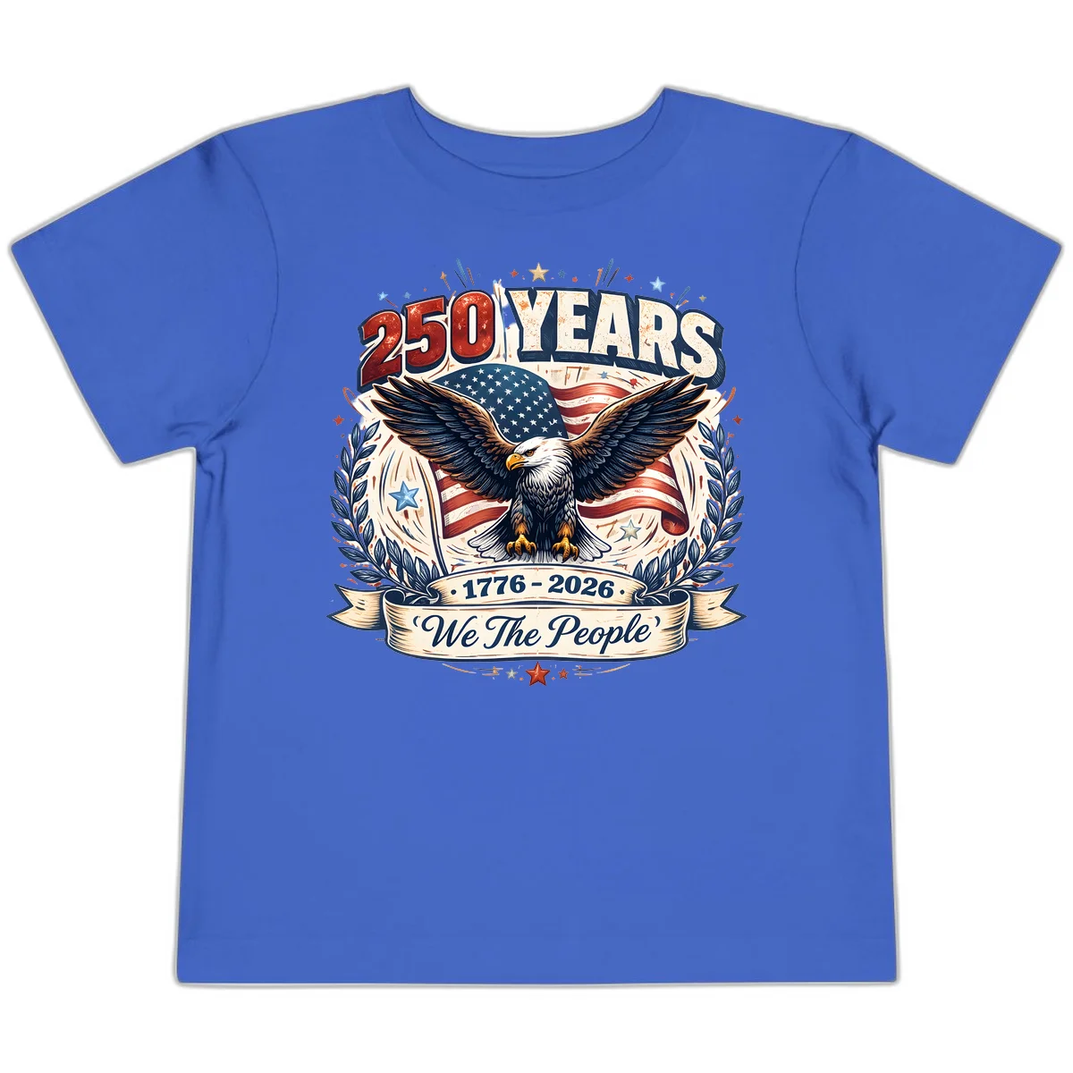 America 250 Years We The People Celebration Toddler T-Shirt in True Royal