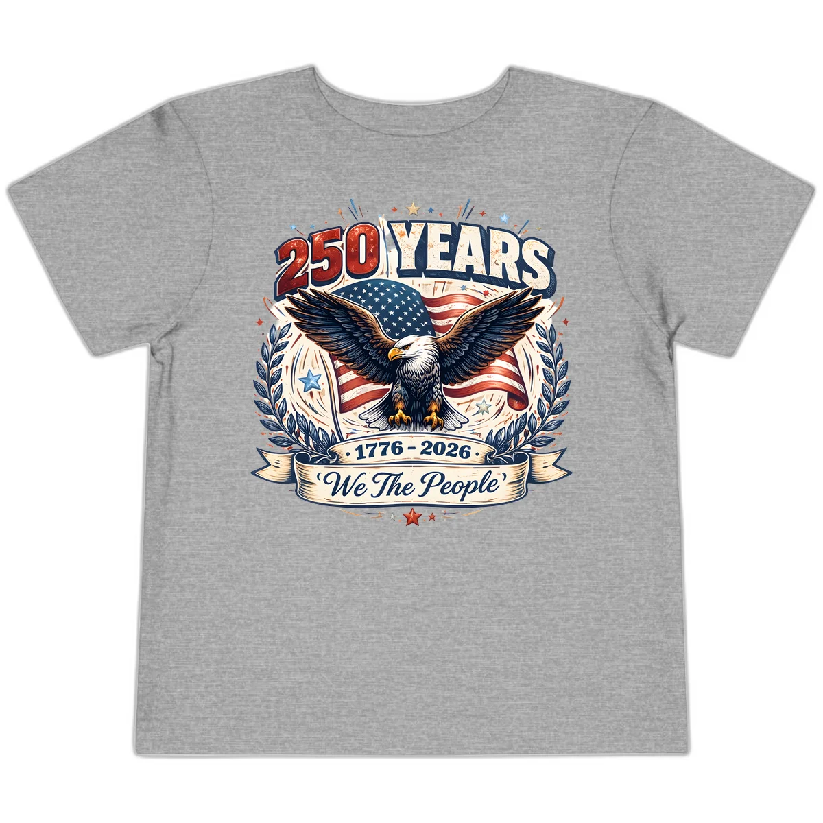 America 250 Years We The People Celebration Toddler T-Shirt in Athletic Heather