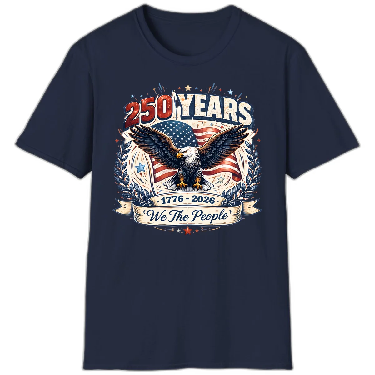 America 250 Years We The People Celebration T-Shirt in Navy