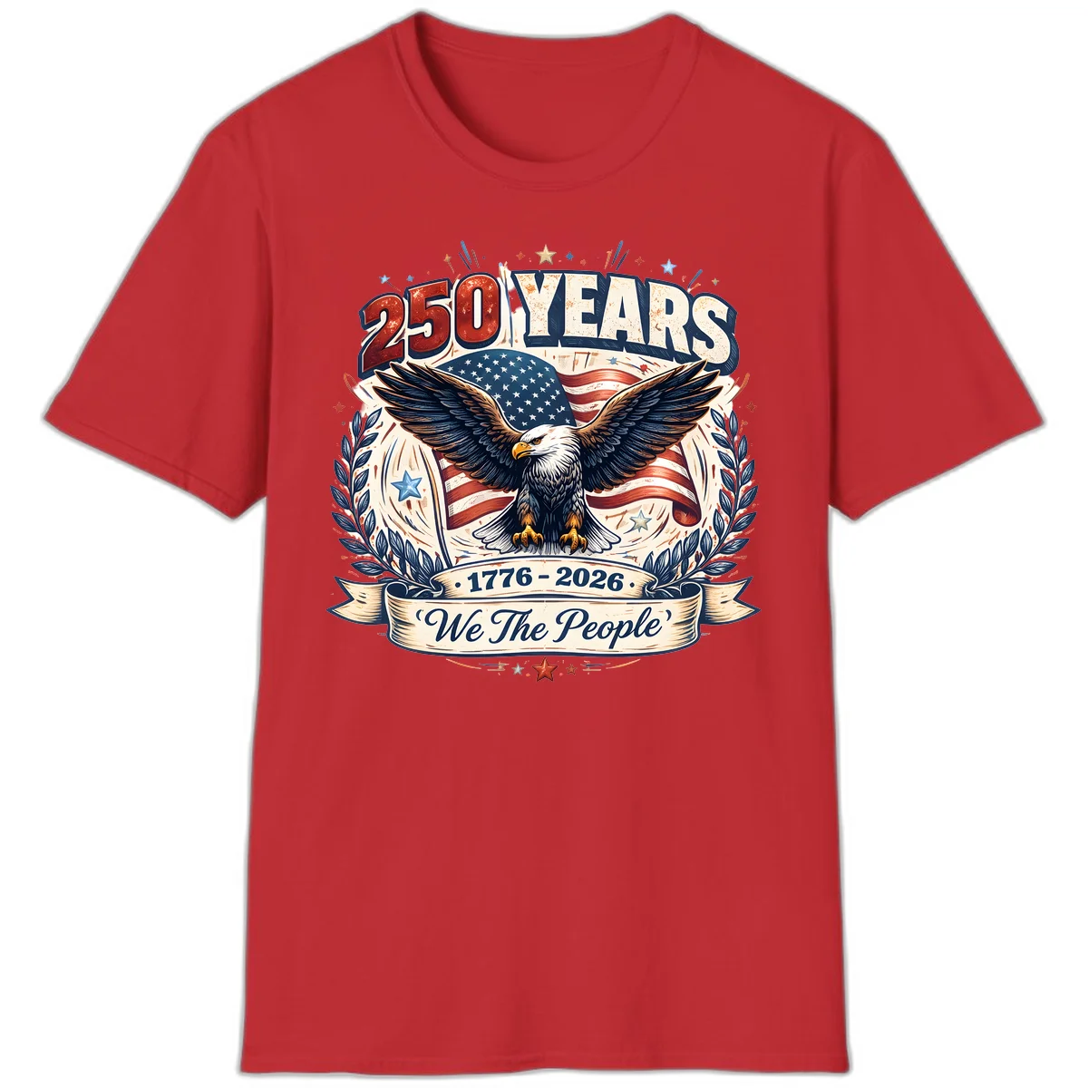 America 250 Years We The People Celebration T-Shirt in Red