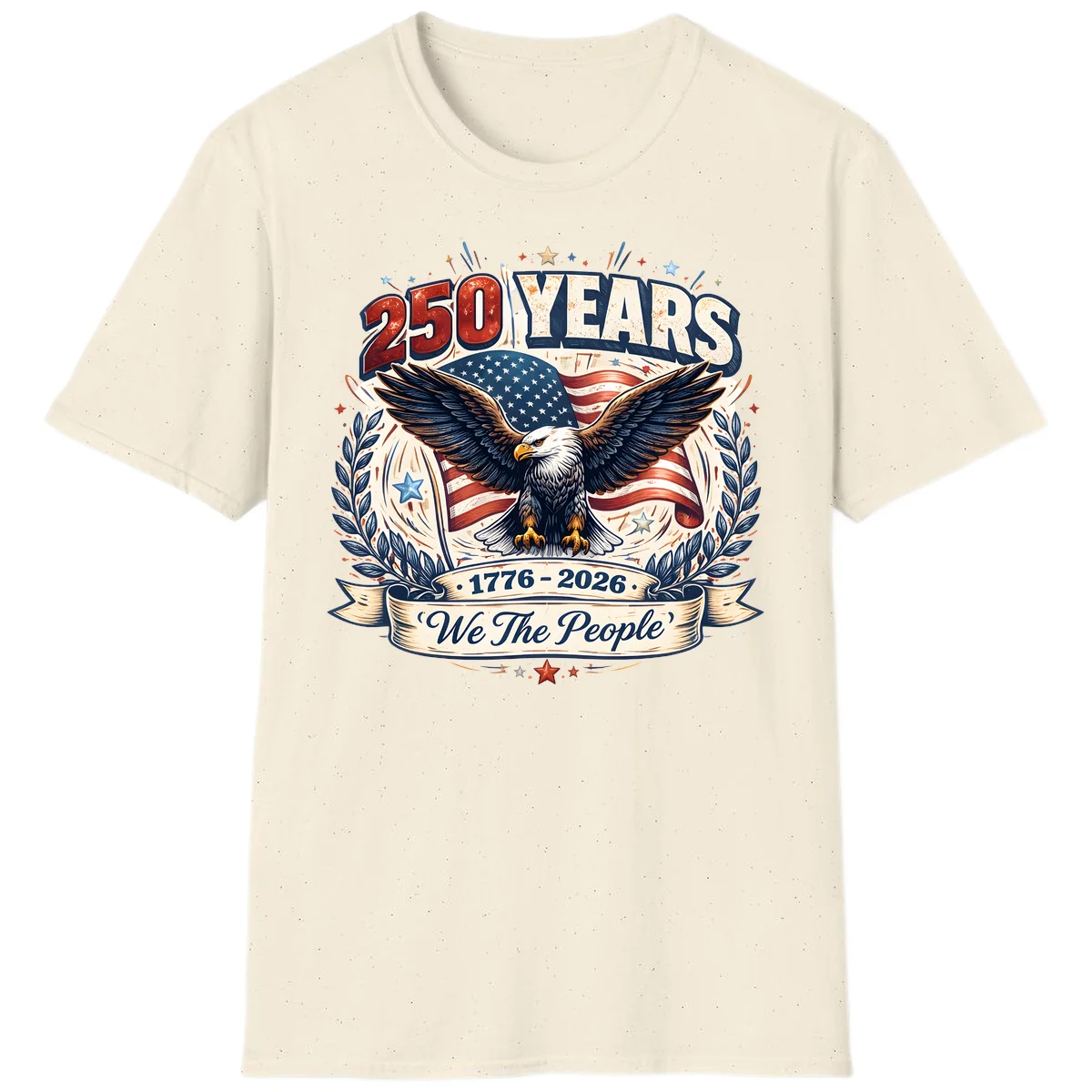 America 250 Years We The People Celebration T-Shirt in Natural
