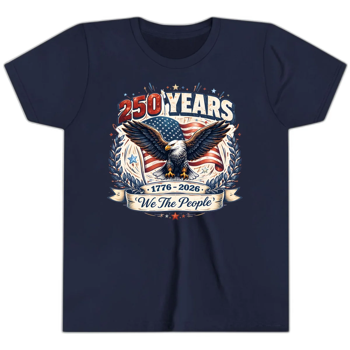 America 250 Years We The People Celebration Youth T-Shirt in Navy