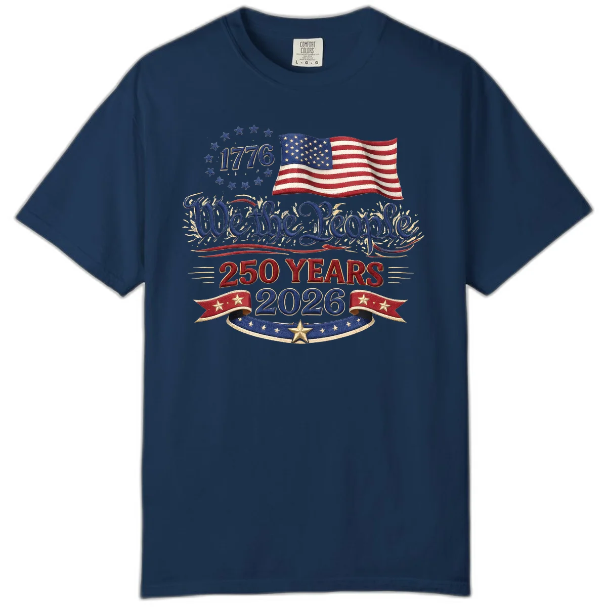 We the People 1776 250 Years 2026 Comfort Color in Navy