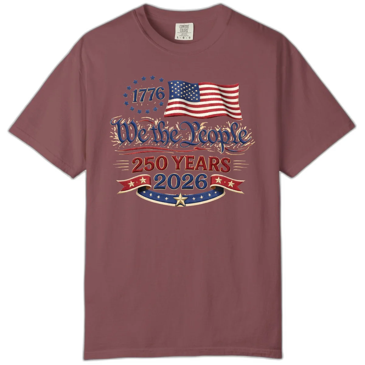 We the People 1776 250 Years 2026 Comfort Color in Brick