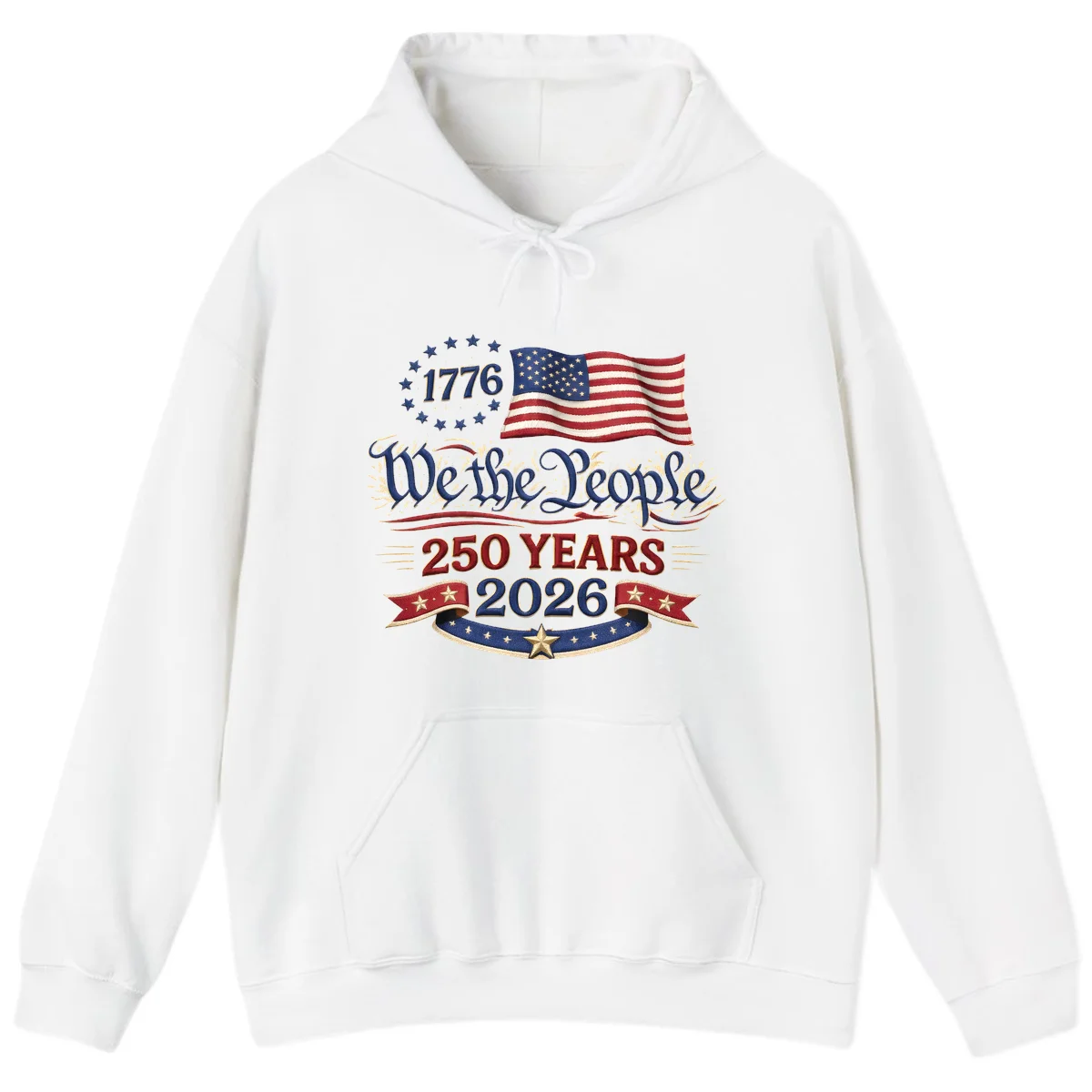 We the People 1776 250 Years 2026 Hoodie in White