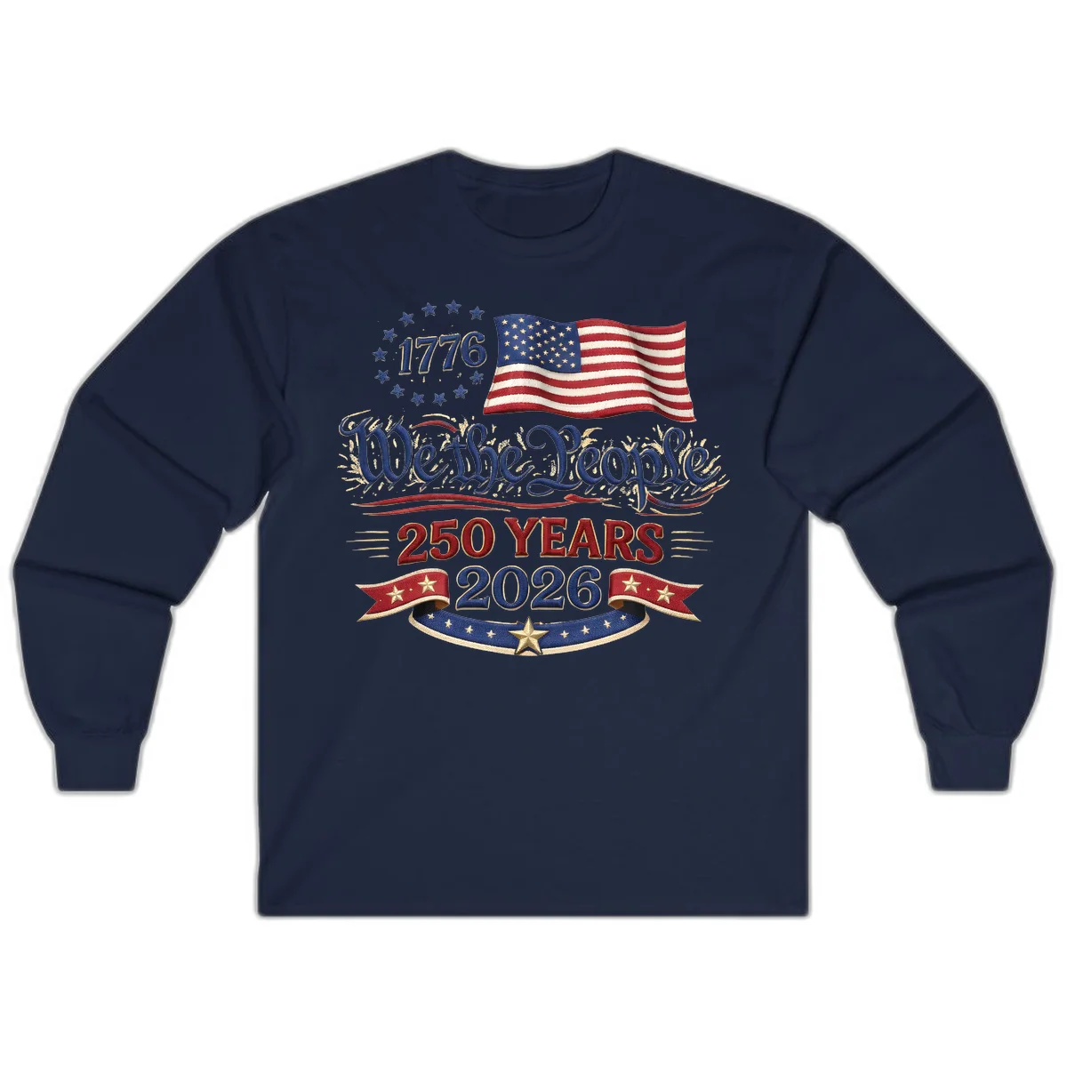 We the People 1776 250 Years 2026 Long Sleeve in Navy