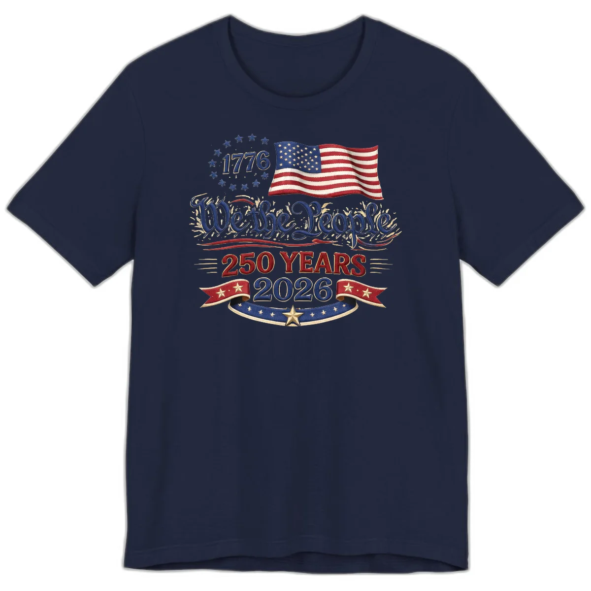 We the People 1776 250 Years 2026 Premium T-Shirt in Navy