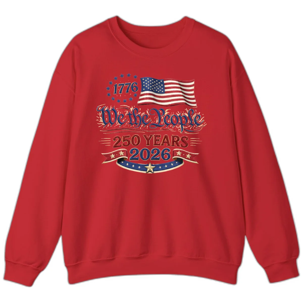 We the People 1776 250 Years 2026 Sweatshirt in Red