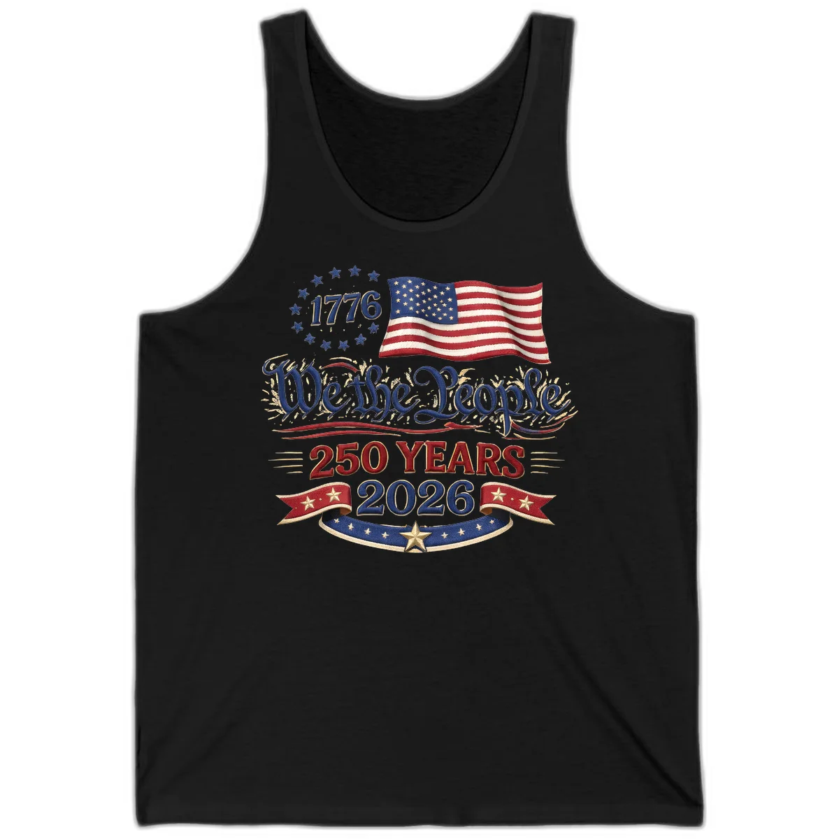 We the People 1776 250 Years 2026 Tank in Black