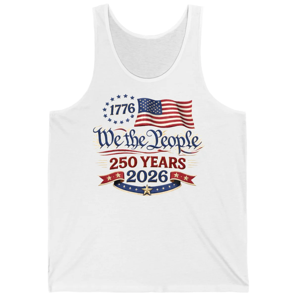 We the People 1776 250 Years 2026 Tank in White