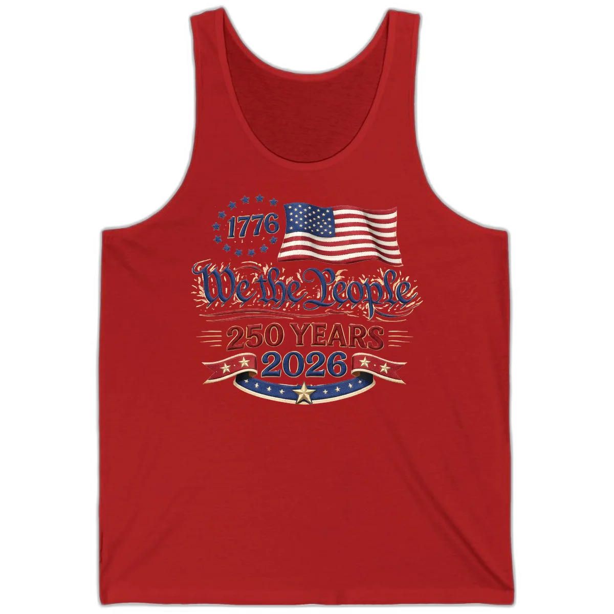 We the People 1776 250 Years 2026 Tank in Red