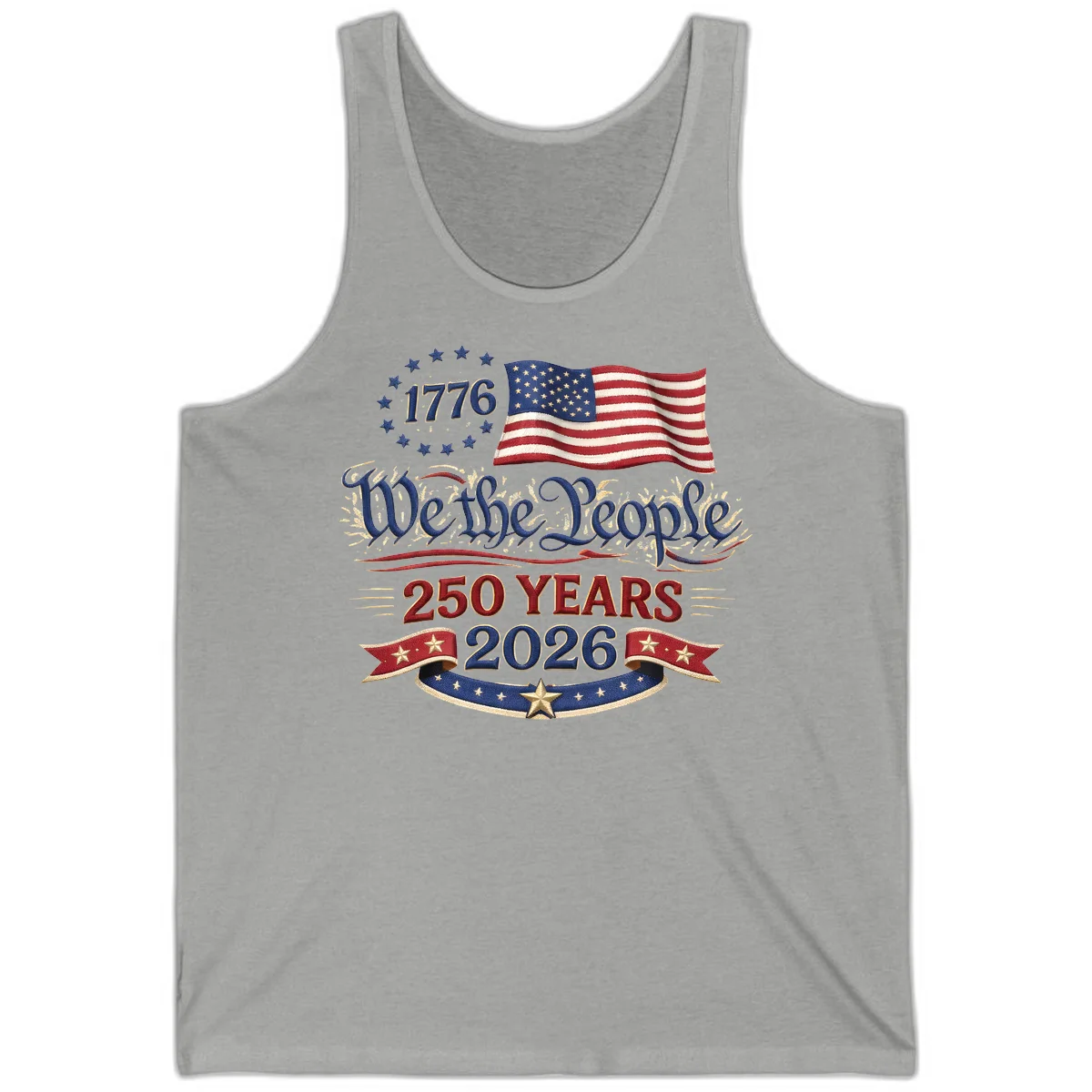 We the People 1776 250 Years 2026 Tank in Athletic Heather