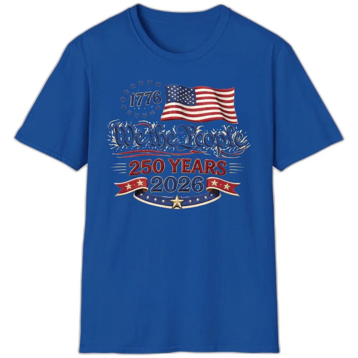 We the People 1776 250 Years 2026 T-Shirt in Royal