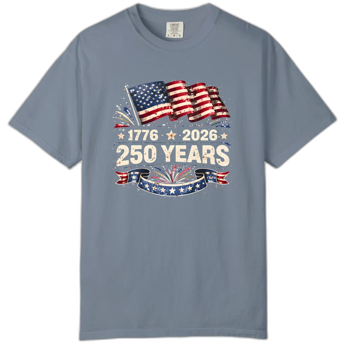 America's 250th Anniversary Comfort Color in Blue Jean